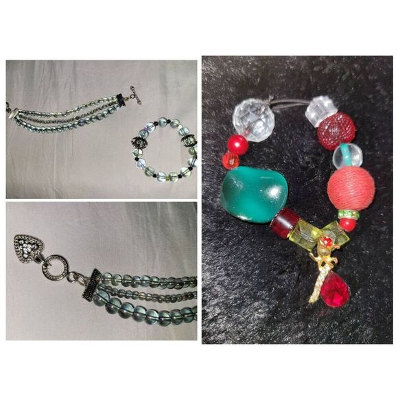 BEAUTIFUL handmade vintage beaded bracelet - Picture 1 of 12
